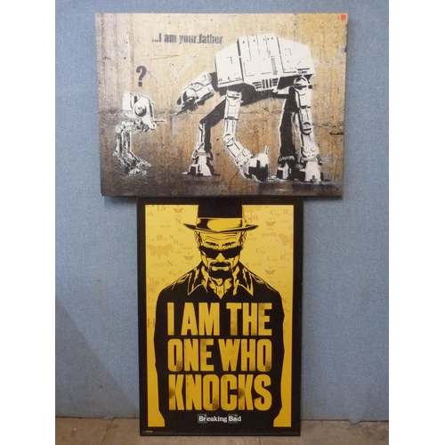 370 - A Banksy print and a Breaking Bad print