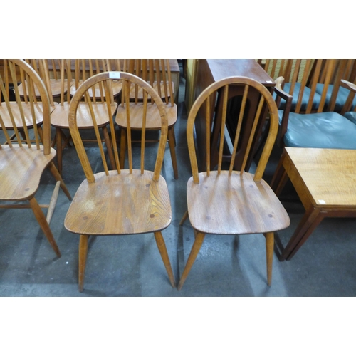 39 - A pair of Ercol Blonde elm and beech Windsor chairs