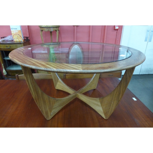 5 - A G-Plan Astro teak and glass topped circular coffee table