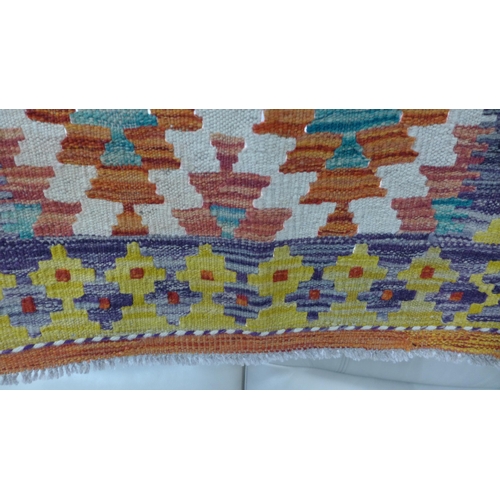 1456 - A Chobi Kilim runner 195 x 60cm