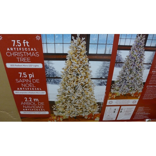 1633 - 7.5Ft Flocked Micro Tree, Original RRP - £441.66 +VAT (4159 - 3)*This lot is subject to VAT