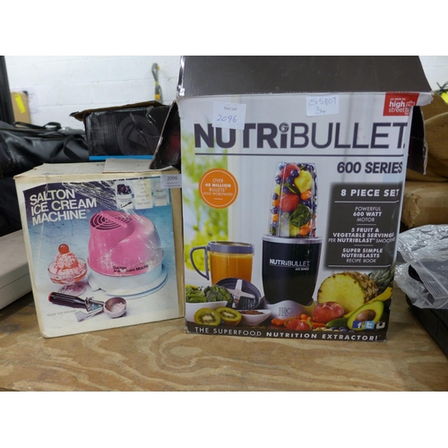 2096 - Nutribullet and Salton ice cream maker - both boxed