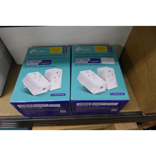 2243 - BT Whole Home wi-fi hub unit & 2 TP Link pass through powerline starter kits