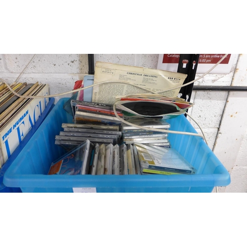 2294 - 2 Boxes of LP's & singles, CD's & tapes