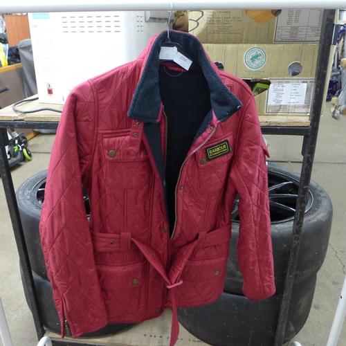 2336 - Deep pink ladies Barbour jacket, size 8