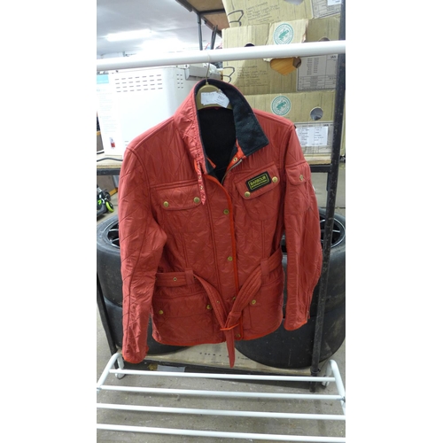 2337 - Red Barbour ladies jacket, size 14