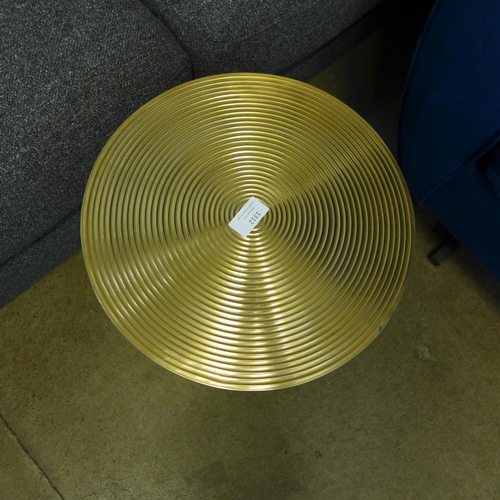 1312 - A brass conical lamp table * this lot is subject to VAT