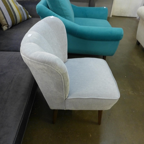 1434 - A grey velvet side chair