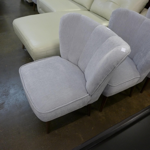 1438 - A grey velvet side chair