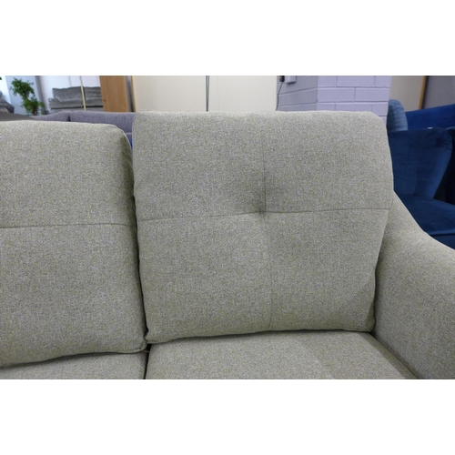 1447 - An olive green two seater sofa