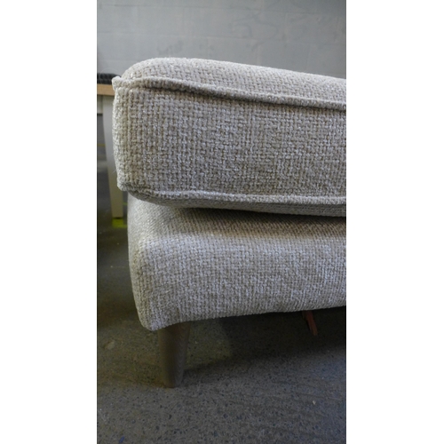 1547 - An oatmeal large upholstered footstool