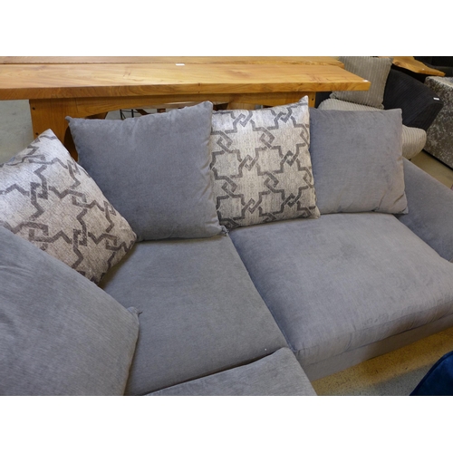 1600 - A grey patterned mini corner sofa