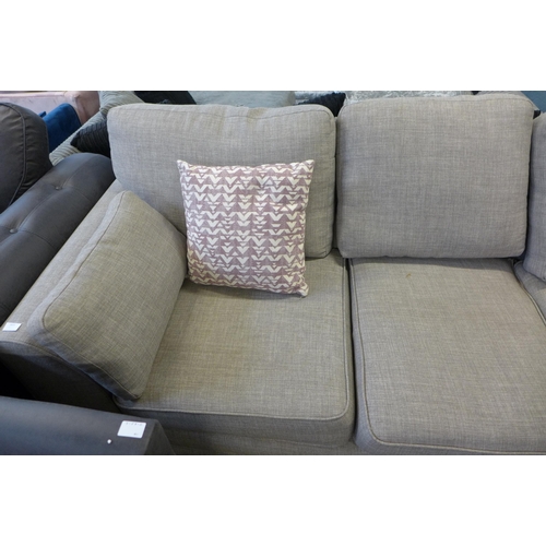 1611 - A grey upholstered L shaped sofa