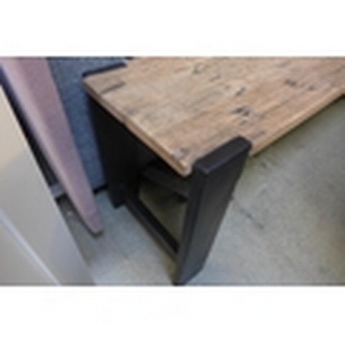 1550 - A reclaimed wood straight leg bench