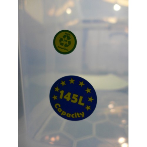 3465G - 145l Really Useful storage box with lid - damaged