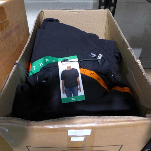 3012 - Box of women's black Buffalo loungewear - mixed sizes * this lot is subject to VAT