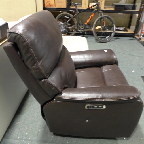 3047 - Leather Power Recliner  Barcalounger Power Headrest, Original RRP - £499.99 +VAT (280 -409) *This lo... 