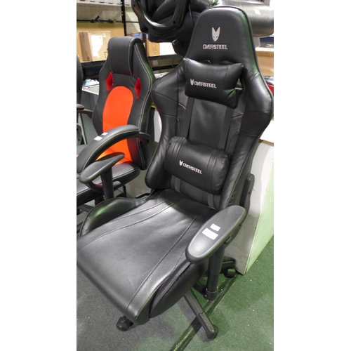 3076 - Oversteel black Pu office/gaming chair