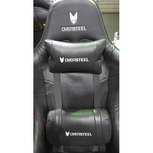 3076 - Oversteel black Pu office/gaming chair