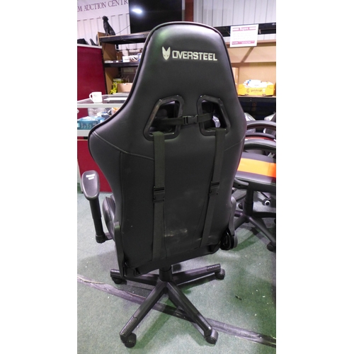 3076 - Oversteel black Pu office/gaming chair