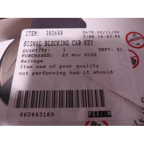 3080 - Signal Blocking Car Key  Box Ceg-90C, Original RRP - £16.99 +VAT (280 -709) *This lot is subject to ... 