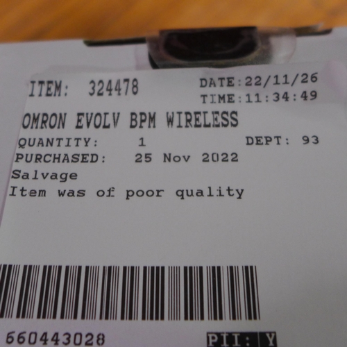 3093 - Omron Evolv Bpm Wireless, Original RRP - £74.99 +VAT (280 -625) *This lot is subject to VAT