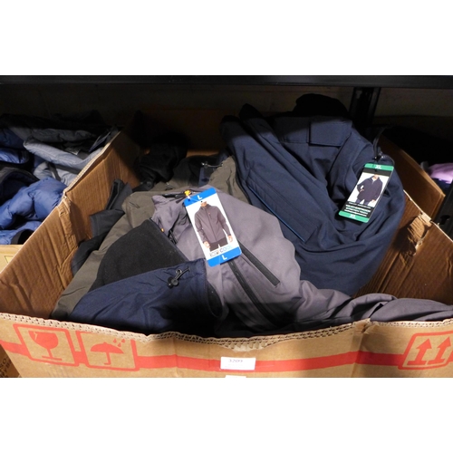 3209 - Box of mens coats and jackets - mix of sizes, styles and colours  *This lot is subject to VAT