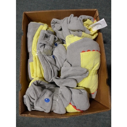 3222 - Box of kids Elephant, wearable hooded towels  *This lot is subject to VAT