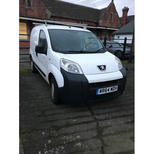 2439 - Peugeot Bippa 1248cc white van WR64 MDV 2014 Diesel  Mileage 164,628, MOT EXPIRED 26.1.23 , recently... 