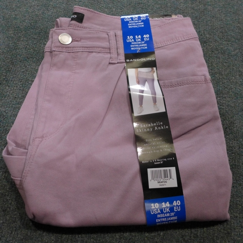 3317 - Bag of ladies Bandolino mauve skinny jeans - mixed sizes  *This lot is subject to VAT