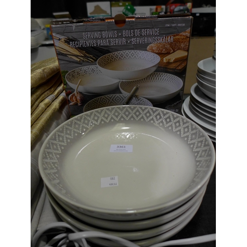 3361 - Elegance 4Pc Bowl Set Stoneware, Original RRP - £13.99 +VAT (280 -646) *This lot is subject to VAT