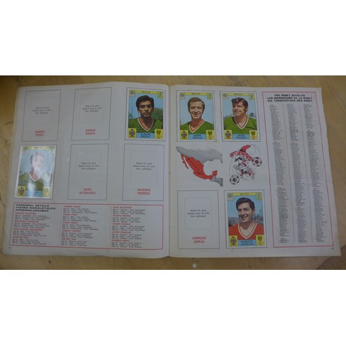 686 - A box of World Cup 1970 souvenirs and memorabilia, including a full set of World Cup Soccer Stars al... 