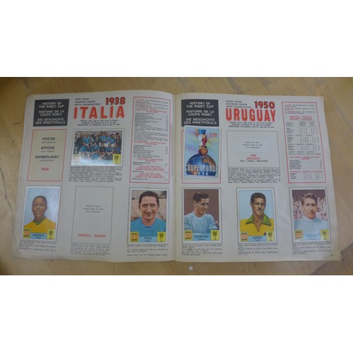 686 - A box of World Cup 1970 souvenirs and memorabilia, including a full set of World Cup Soccer Stars al... 