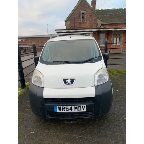 2439 - Peugeot Bippa 1248cc white van WR64 MDV 2014 Diesel  Mileage 164,628, MOT EXPIRED 26.1.23 , recently... 