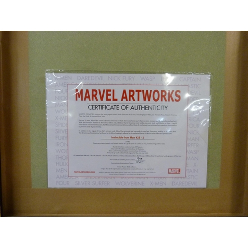 727 - Stan Lee (American 1922-2018), Marvel Comics Invincible Iron Man, signed limited edition giclee prin... 