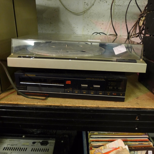 2294 - Pioneer retro stereo lot: brushed chrome hi-fi stack: amplifier SA420, digital audio timer DT510, gr... 