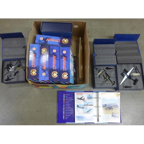 1055 - Six aircraft of the World binders with information cards and four boxed aircraft **PLEASE NOTE THIS ... 