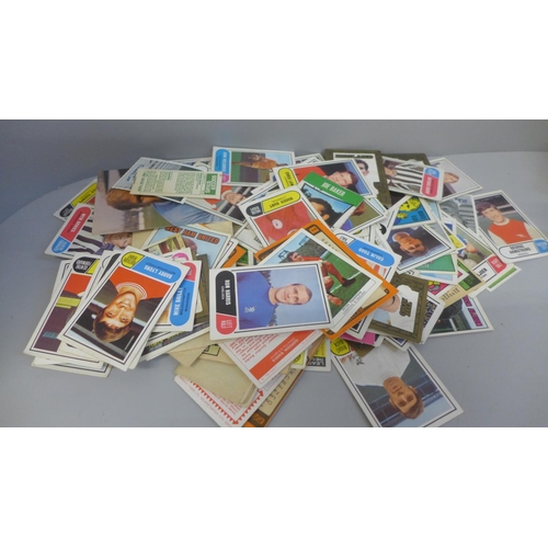 672 - A tin of 1960's/70's football related collectors cards, A&BC and Nabisco and A&BC World Cup posters