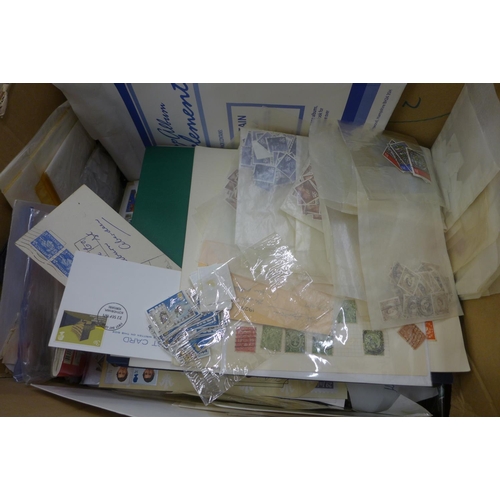 680 - Stamps; a large box of GB stamps, covers, etc.