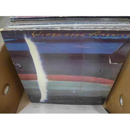 681 - A box of seventy various 1970s and 1980s LPs including Bruce Springsteen, Eurythmics, John Lennon, W... 