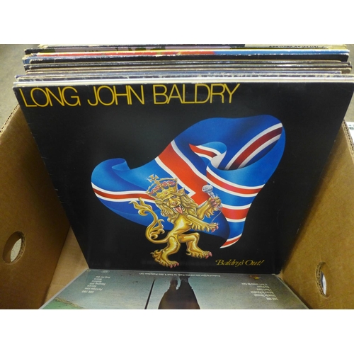 681 - A box of seventy various 1970s and 1980s LPs including Bruce Springsteen, Eurythmics, John Lennon, W... 