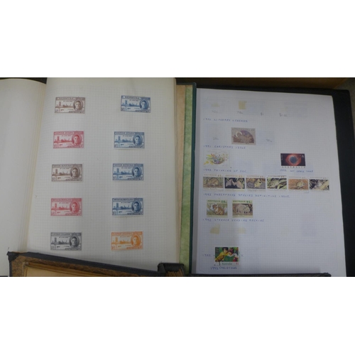 685 - Stamps; a box of stamps, covers, etc., loose and in albums