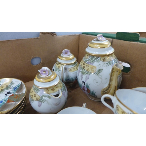 715 - A Japanese six setting tea set