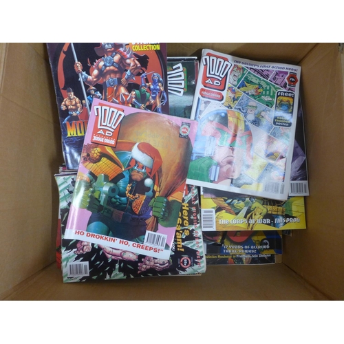 723 - Two boxes of 2000AD comics