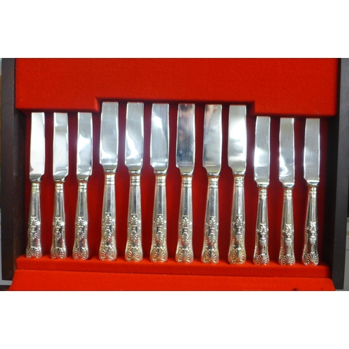 726 - A silver plated canteen of cutlery