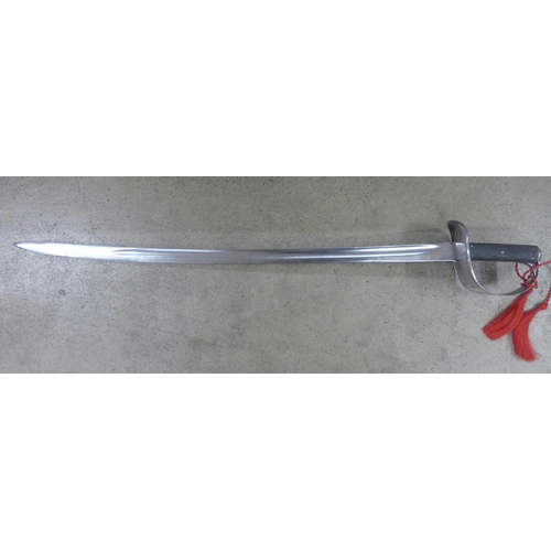 749 - A German made WWI troopers sword, the hilt with Maltese cross cut out, length of blade 86cm