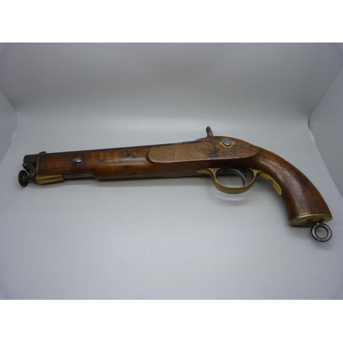 754 - An 1861 British military percussion pistol made for the Lancers regiments