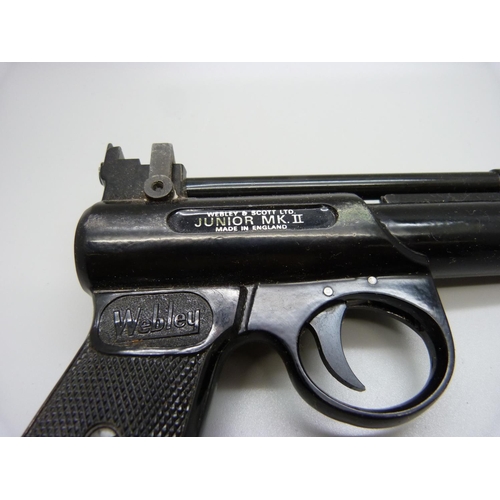 756 - A Webley Junior Mk II air pistol, .177 cal, boxed