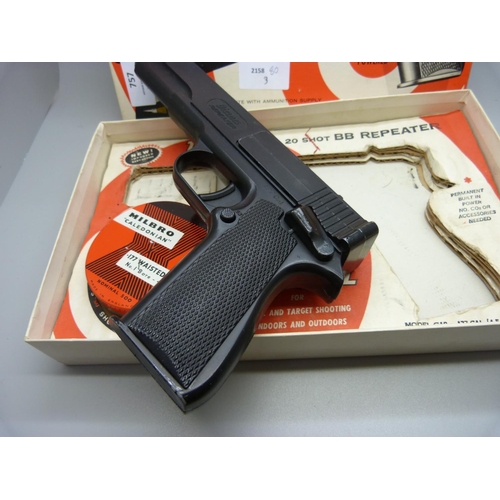 757 - A Diana BB repeater air pistol, boxed