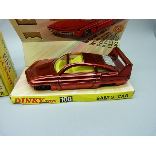 761 - A Dinky Toys 108 Sam's Car, boxed, end flap missing on box